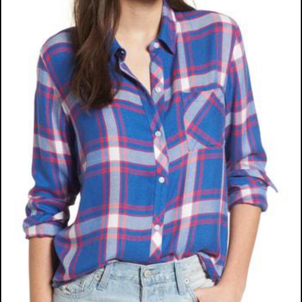 Rails plaid button down